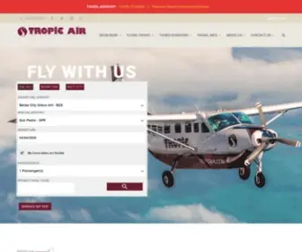 Tropicair.com(The airline of Belize) Screenshot