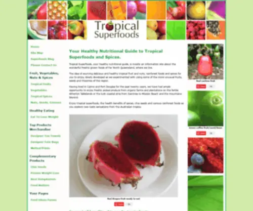Tropical-Superfoods.com(Your Healthy Nutritional Guide) Screenshot