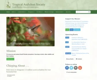 Tropicalaudubon.org(Tropical Audubon Society) Screenshot