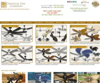 Tropicalfancompany.com(Tropical Ceiling Fans & Accessories) Screenshot