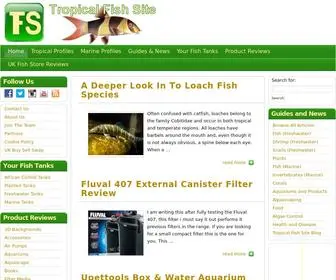 Tropicalfishsite.com(Tropical Fish Site) Screenshot