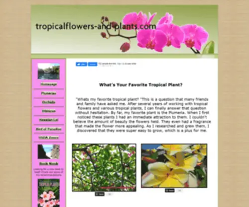 Tropicalflowers-AND-Plants.com(Tropical Flowers and Plants) Screenshot