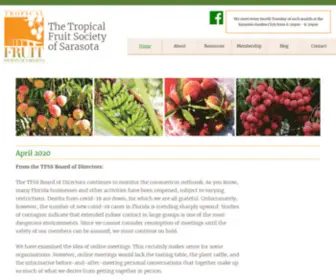 Tropicalfruitsociety.org(Sarasota's Premier Tropical Fruit Society) Screenshot