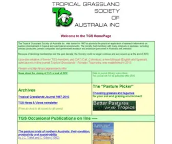 Tropicalgrasslands.asn.au(Tropical Grasslands Society of Australia INC) Screenshot