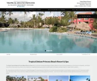 Tropicalprincess.com(Tropical Deluxe Princess Punta Cana Resort) Screenshot