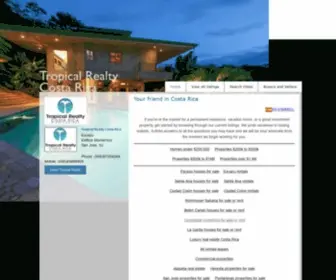 Tropicalrealtycostarica.com(Costa Rica real estate for sale houses) Screenshot