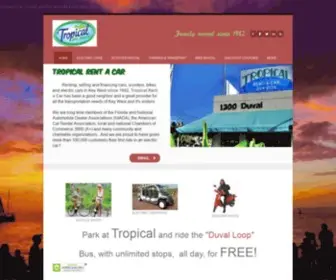 Tropicalrentacar.com(Tropical Rent A Car in Key West) Screenshot