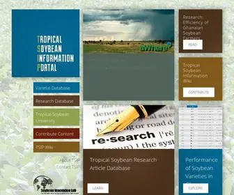 Tropicalsoybean.com(Tropical Soybean Information Portal) Screenshot