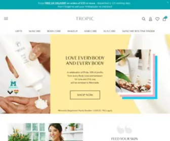 Tropicskincare.com(Natural Beauty Products) Screenshot