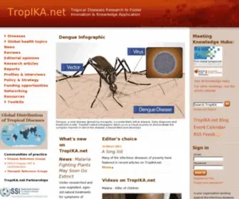 Tropika.net(Tropical Diseases Research to Foster Innovation & Knowledge Application) Screenshot