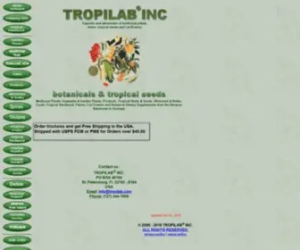 Tropilab.com(Tinctures, infusions, herbs from the Amazon rainforest) Screenshot