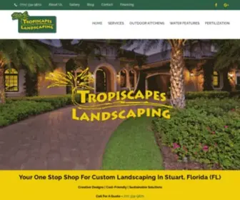 Tropiscapeslandscaping.com(Custom Landscaping in Stuart) Screenshot