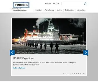 Tropos.de(Leibniz-Institut f) Screenshot