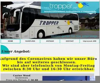 Tropper-Bus.at(Hans Tropper GmbH) Screenshot