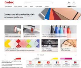 Trotec-Materials.com(Trotec Laser & Engraving Materials) Screenshot