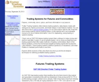 Trotter.com(Trading systems for futures and options) Screenshot