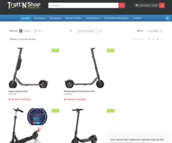 Trottnshop.com(Retrouvez notre sélection de produits de la mobilité urbaine électrique) Screenshot