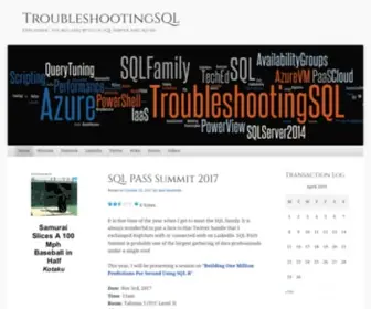 Troubleshootingsql.com(Explaining the bits and bytes of Azure SQL) Screenshot