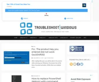 Troubleshootwindows.com(TroubleShoot Windows) Screenshot