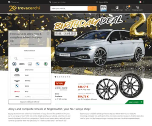 Trovacerchi.it(Our 3d configurator will help you find the perfect fit) Screenshot