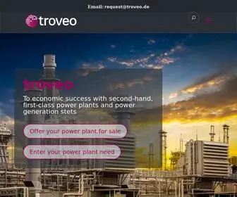 Troveo.de(Used power plants for sale or wanted generation equipment) Screenshot