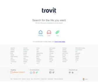 Trovit.co.in(A search engine for classified ads of properties) Screenshot