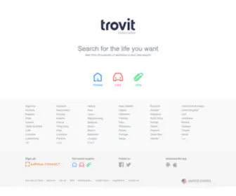 Trovit.com(A search engine for classified ads of real estate) Screenshot