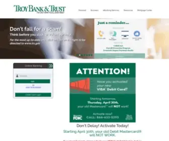 Troybankandtrust.com(Troy Bank and Trust) Screenshot