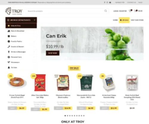 Troyfinefoods.com(Please Log In) Screenshot