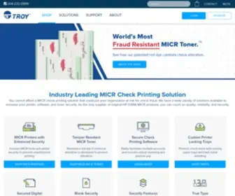 Troygroup.com(MICR Check Printing) Screenshot