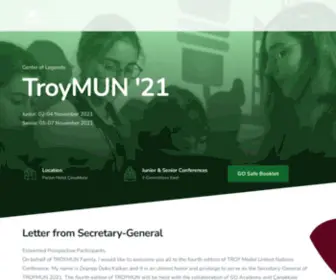 Troymun.com(Troy Model United Nations Conference 2021) Screenshot
