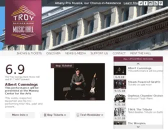 Troymusichall.org(Troy Savings Bank Music Hall) Screenshot