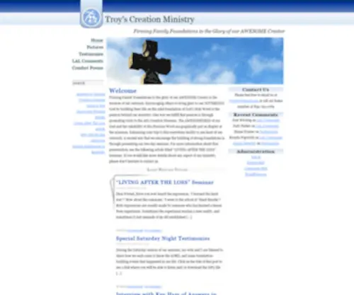 Troyscreationhouse.com(Troy's Creation Ministry) Screenshot