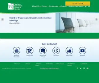 TRsga.com(Teachers Retirement System of Georgia) Screenshot