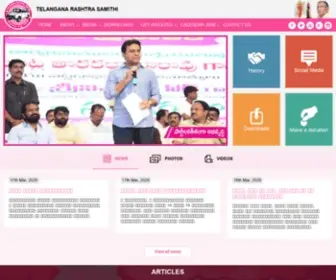 TRspartyonline.org(Offical website of Telangana Rashtra Samithi Party (TRS PARTY)) Screenshot