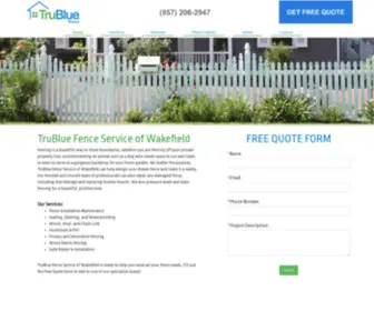 Trubluefencewakefield.com(TruBlue Fence Service of Wakefield) Screenshot