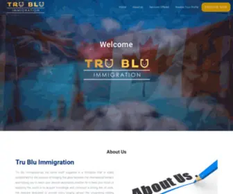 Trubluimmigration.com(Tru Blu Immigration Consulting & Visa Services) Screenshot