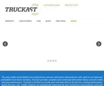 Truckast.com(Logistics and ecommerce for concrete) Screenshot