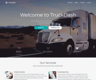 Truckdash.com(Trucking Logistics Software Built By And For Truckers TruckDash) Screenshot