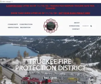 Truckeefire.org(Truckee Fire Protection District) Screenshot