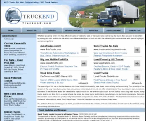 Truckend.com(Used trucks) Screenshot