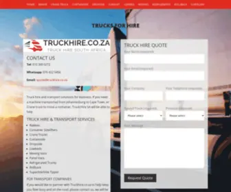 Truckhire.co.za(Transport Company) Screenshot