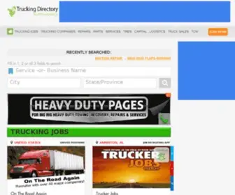 Trucking-Directory.com(Trucking Directory North America) Screenshot