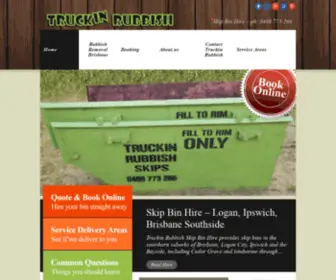 Truckinrubbish.com.au(Skip Bin Hire Brisbane & Mini Skips Brisbane) Screenshot