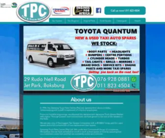 Truckparts.co.za(Taxi Parts Centre TPC) Screenshot