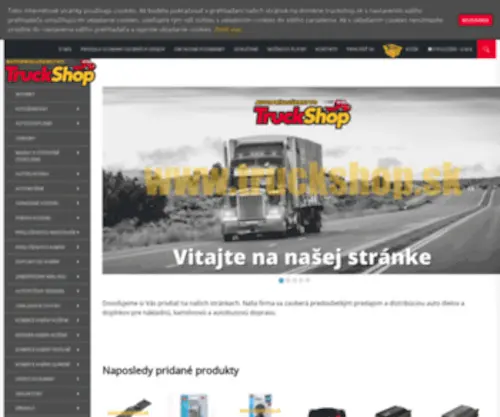Truckshop.sk(Internetový obchod pre nákladné vozidlá) Screenshot