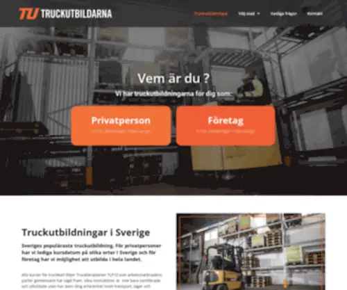 Truckutbildarna.se(Truckutbildningar i Sverige) Screenshot