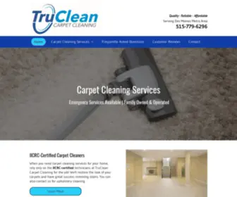 Trucleaniowa.com(TruClean Carpet Cleaning) Screenshot