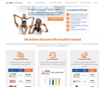 Trucompare.in(Compare Term Insurance Plans Online) Screenshot
