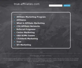 True-Affiliates.com(True Affiliates) Screenshot